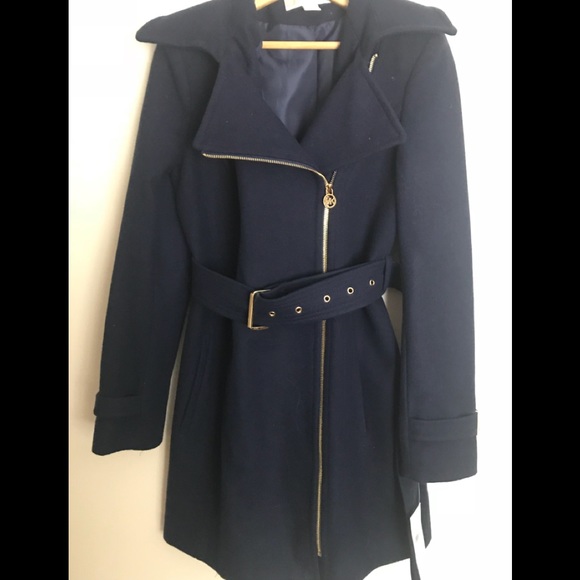 Michael Kors Sapphire Asymmetrical Coat - Picture 2 of 8